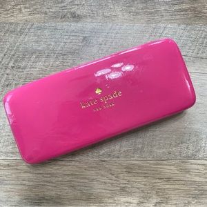 Kate Spade Pink Orange Eye Glasses Hard Case